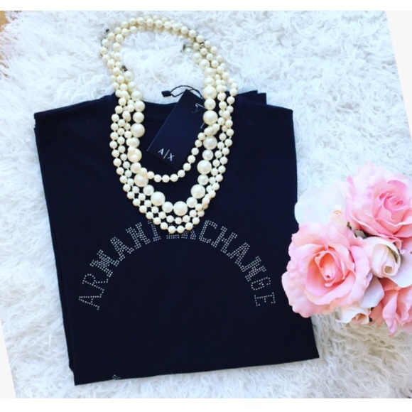 Armani Exchange Tops - NWT | A/X Armani Exchange | Black 100% Pima Cotton